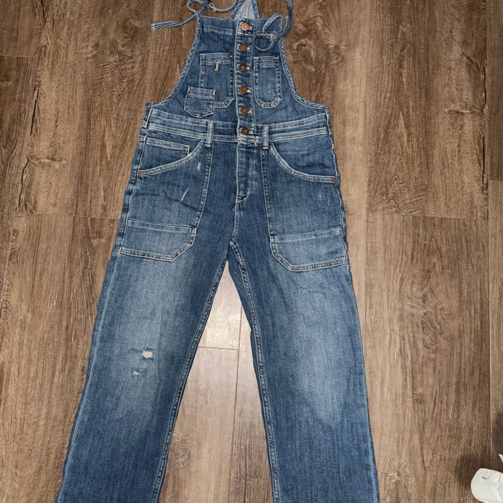 Pilcro and the letterpress by Anthropologie womn’sDistressed Blue Denim Overalls